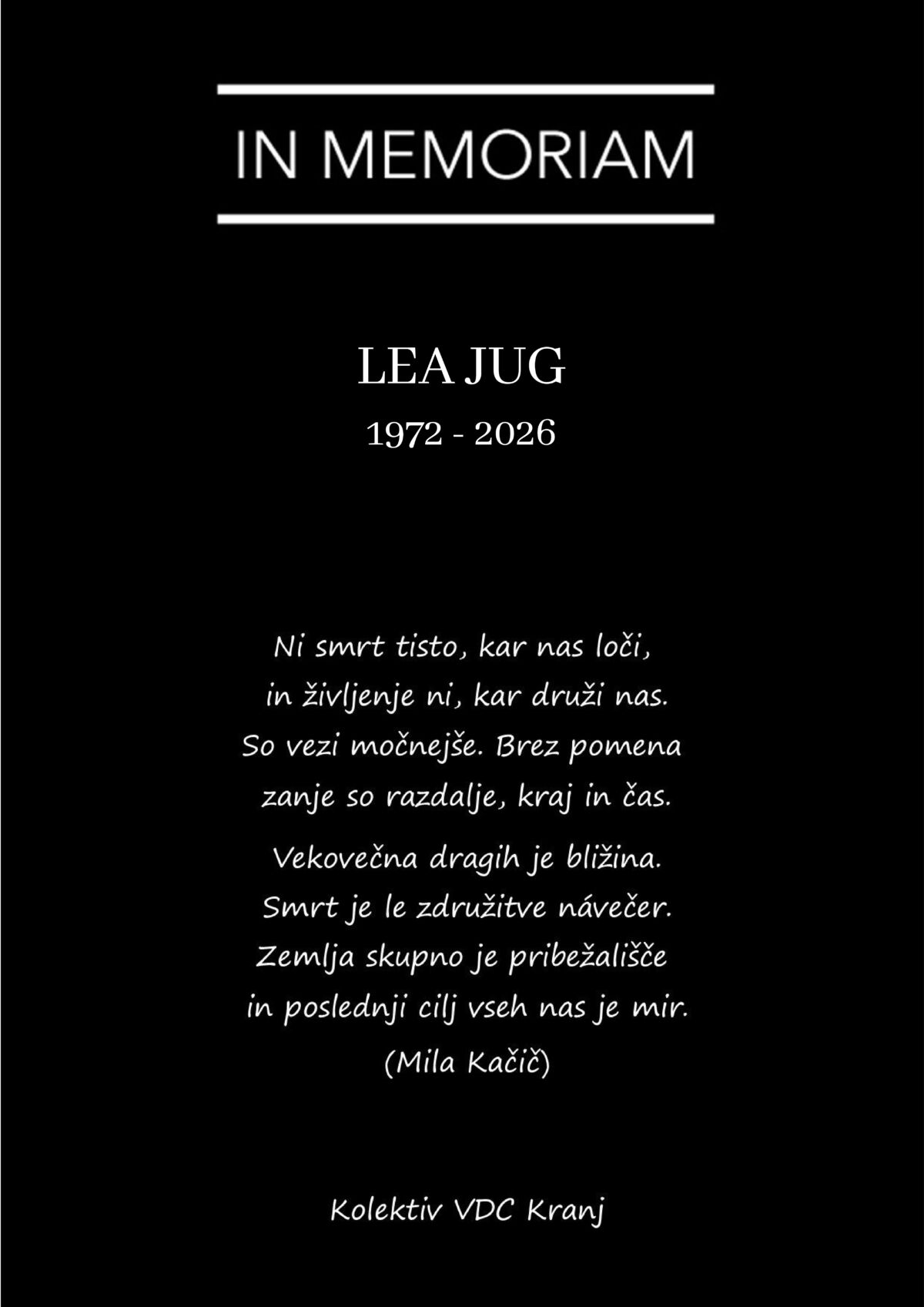 In memoriam Lei Jug